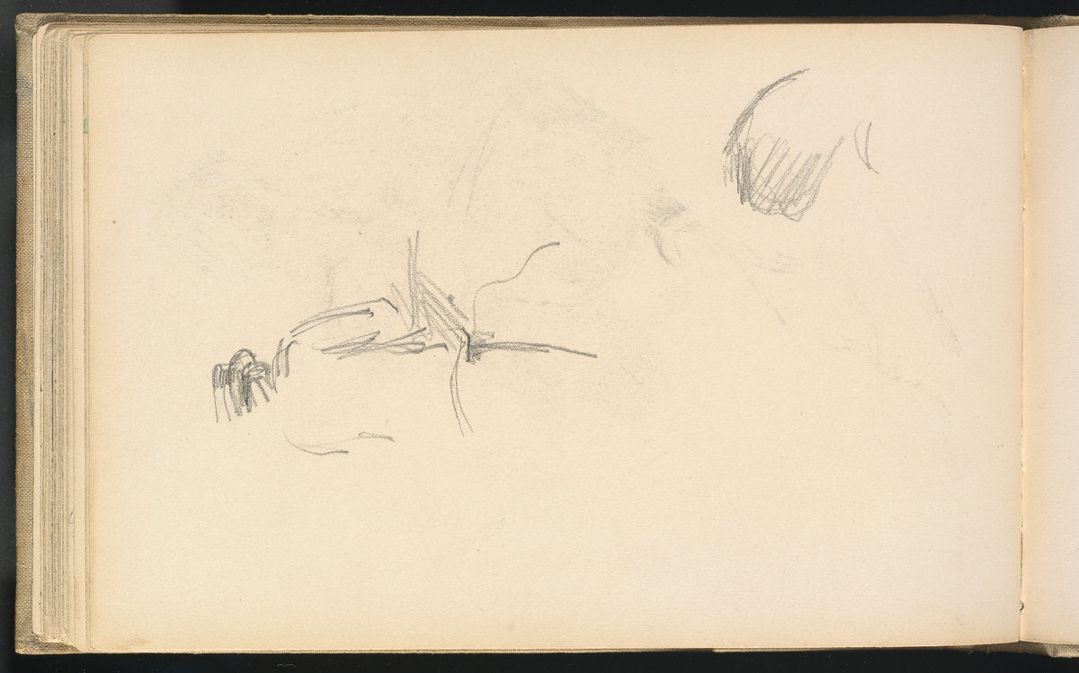 A Man seen from Behind by Paul Cézanne (French, 1839 - 1906), 16X12"(A3)Poster Print