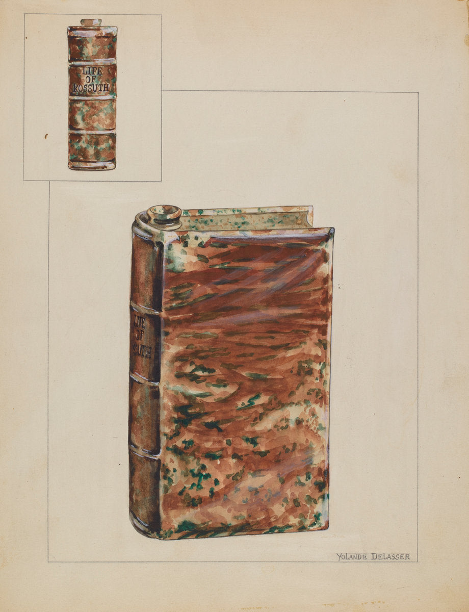 Book Bottle by Yolande Delasser (American, active c. 1935), 16X12"(A3)Poster Print