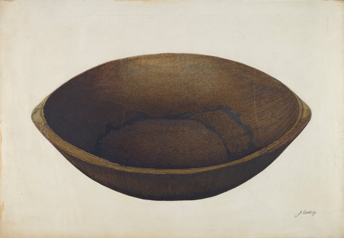Maple Mixing Bowl by John Cutting (American, active c. 1935), 16X12"(A3)Poster Print