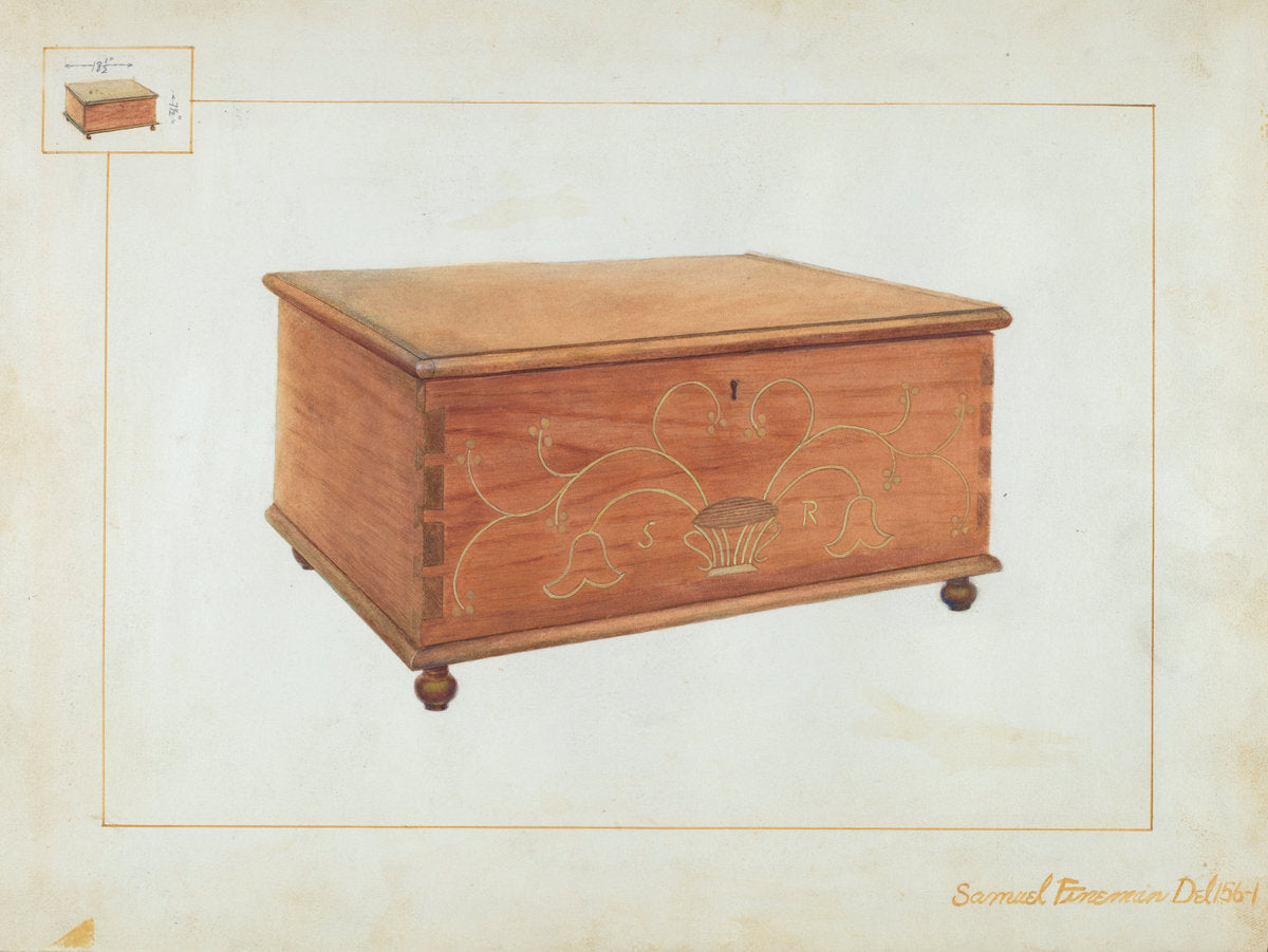 Bible Box by Samuel Fineman (American, active c. 1935), 16X12"(A3)Poster Print