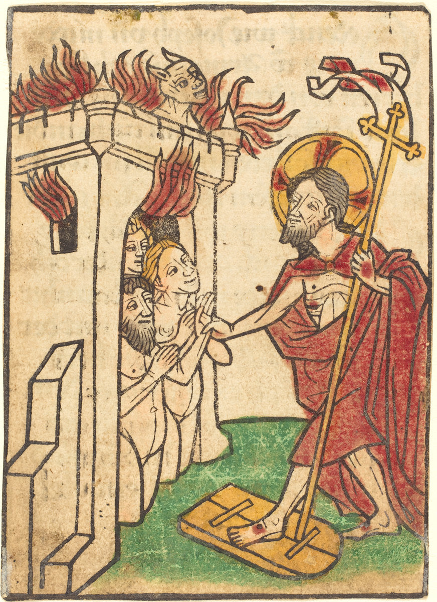 Christ in Limbo by Ludwig of Ulm (German, active 1450/1470), 16X12"(A3)Poster Print