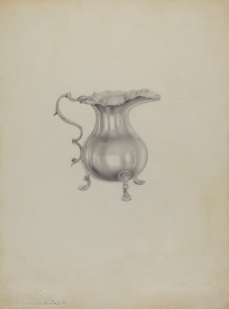 Silver Pitcher by Dorothy Dwin (American, active c. 1935), 16X12"(A3)Poster Print