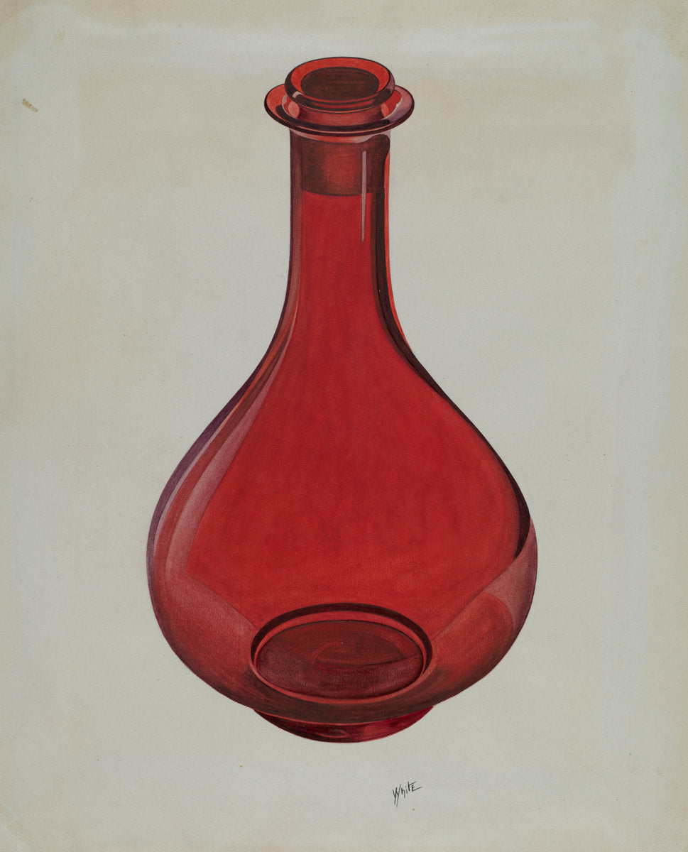 Decanter and Stopper by Edward White (American, active c. 1935), 16X12"(A3)Poster Print
