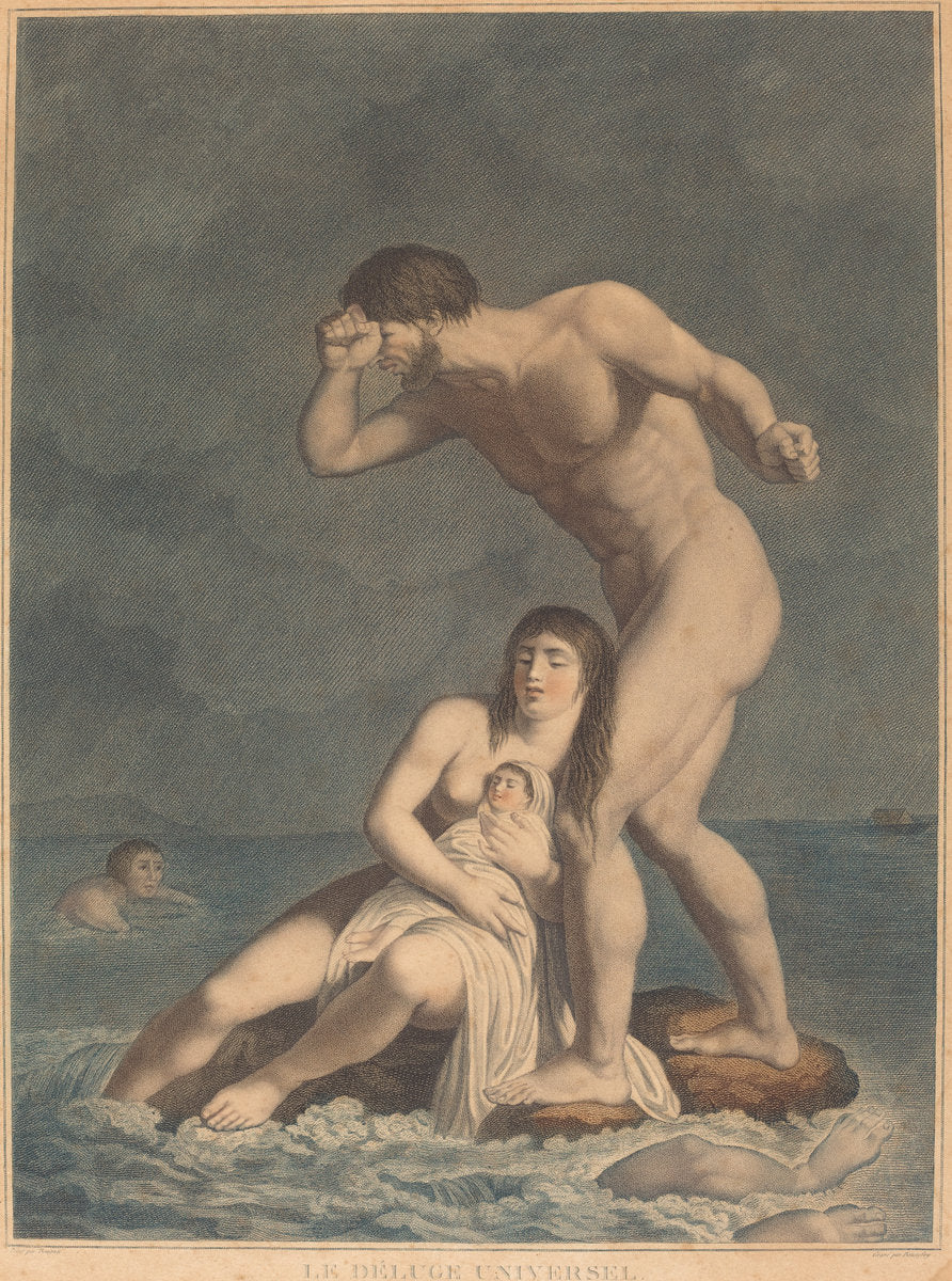 Le Déluge Universel by Jacques Bonnefoy after Michel Honoré Bounieu (French, active late 18th century), 16X12"(A3)Poster Print
