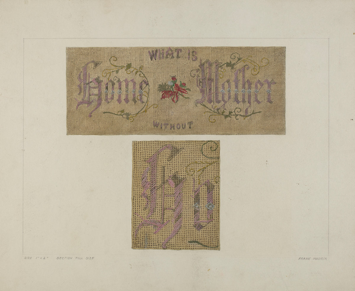 Sampler by Frank Maurer (American, active c. 1935), 16X12"(A3)Poster Print