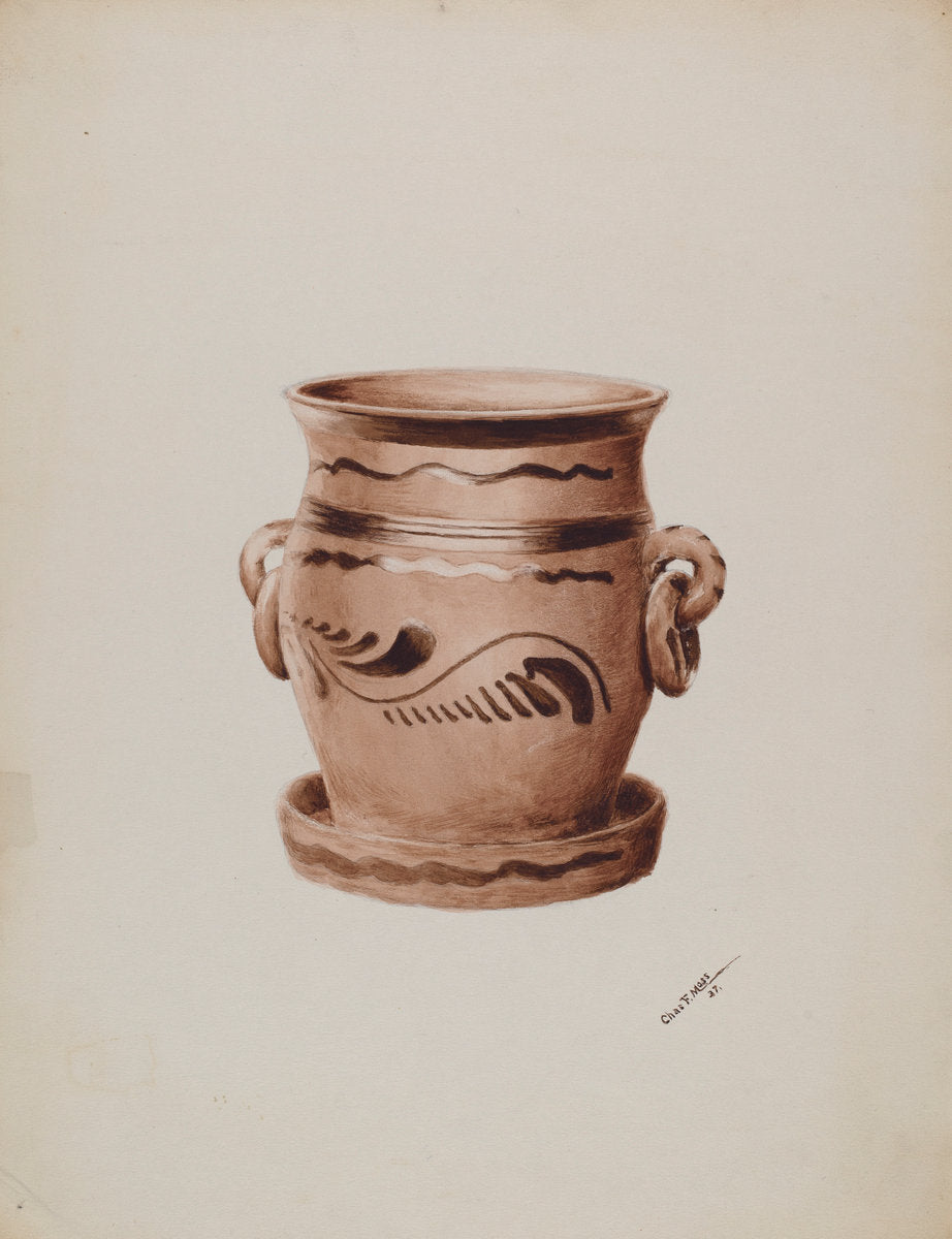 Flower Pot by Charles Moss (American, active c. 1935), 16X12"(A3)Poster Print