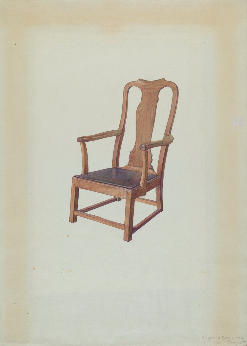 Armchair by Virginia Kennady (American, active c. 1935), 16X12"(A3)Poster Print
