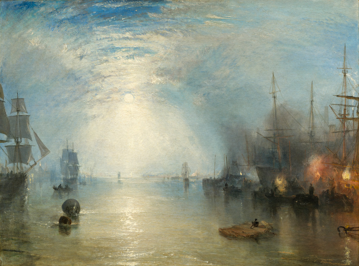 Keelmen Heaving in Coals by Moonlight by Joseph Mallord William Turner (British, 1775 - 1851), 16X12"(A3)Poster Print