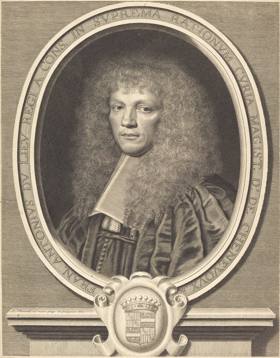 Antoine Dulieu by Robert Nanteuil (French, 1623 - 1678), 16X12"(A3)Poster Print