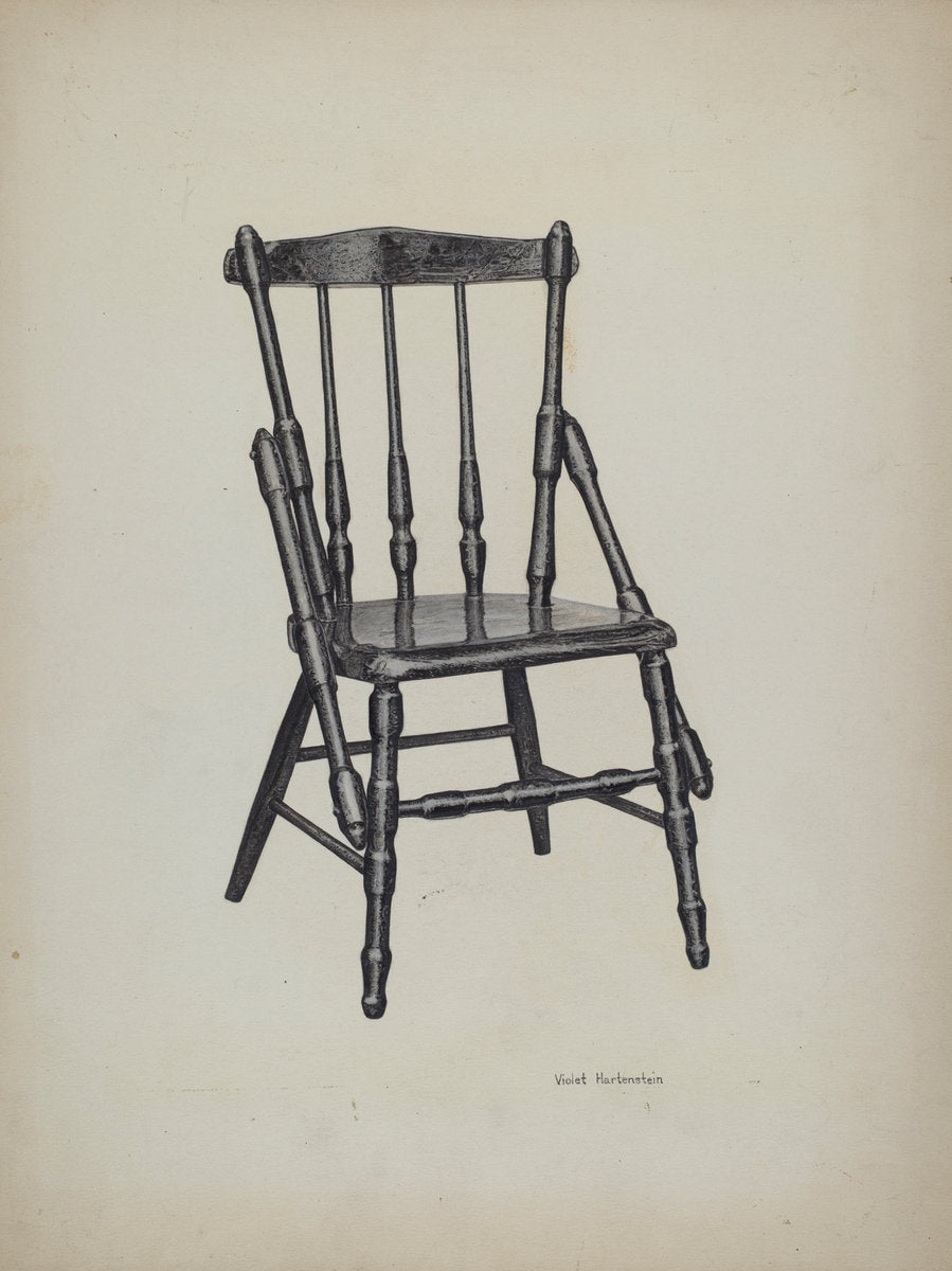 Child's Chair by Violet Hartenstein (American, active c. 1935), 16X12"(A3)Poster Print