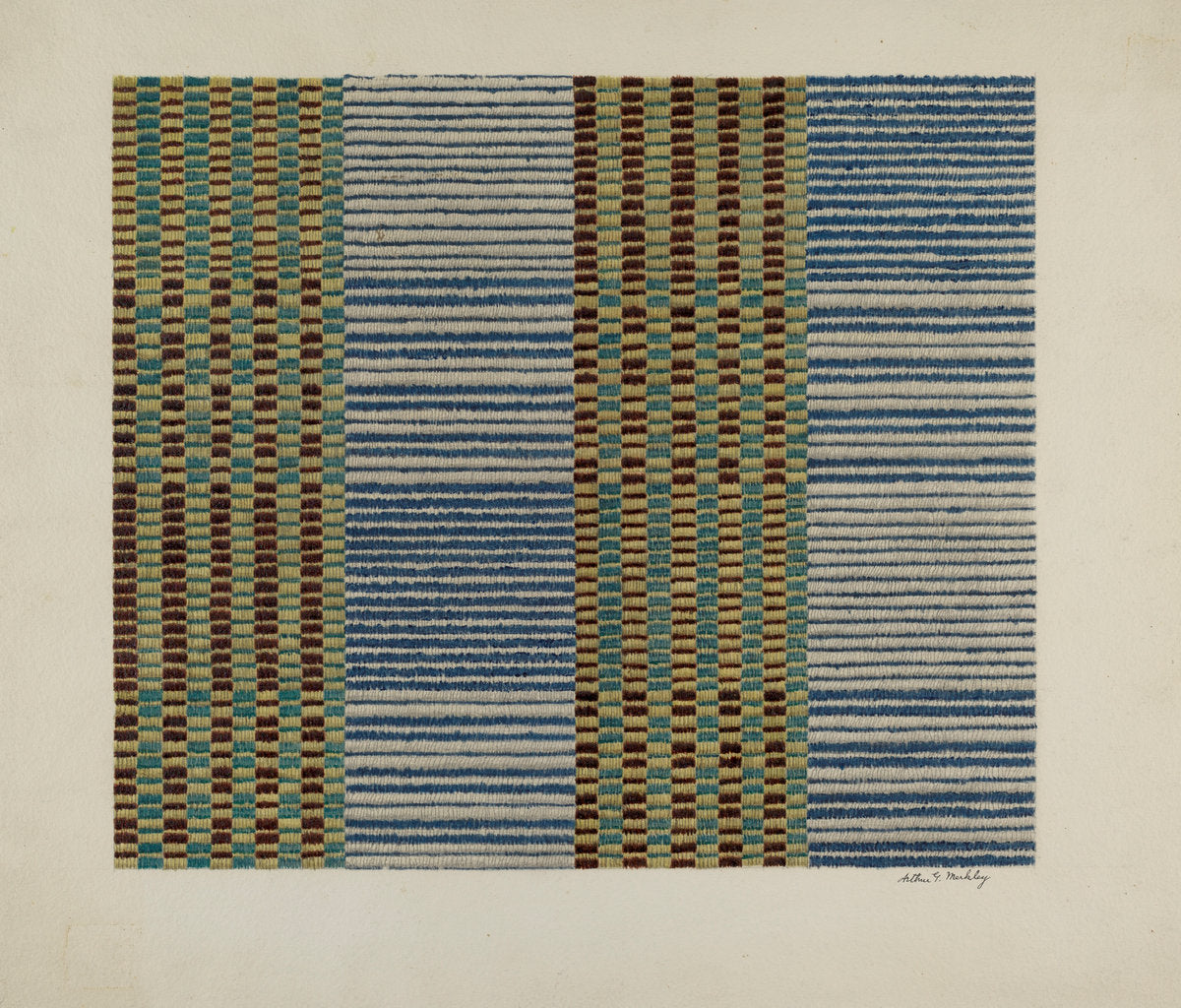 Coverlet by Arthur G. Merkley (American, active c. 1935), 16X12"(A3)Poster Print