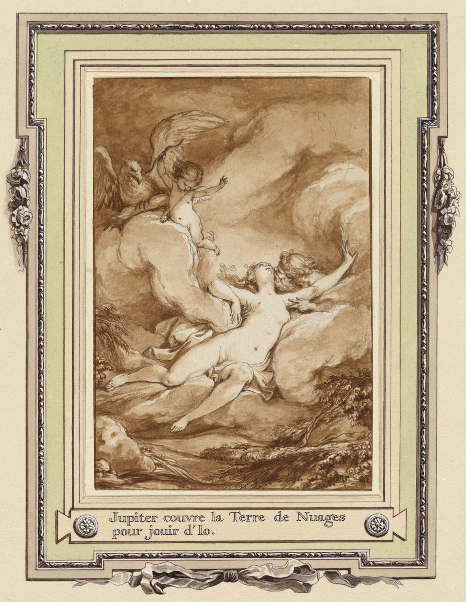 Jupiter couvre la Terre de Nuages pour jouir d'Io by Charles Monnet (French, 1732 - after 1808), 16X12"(A3)Poster Print