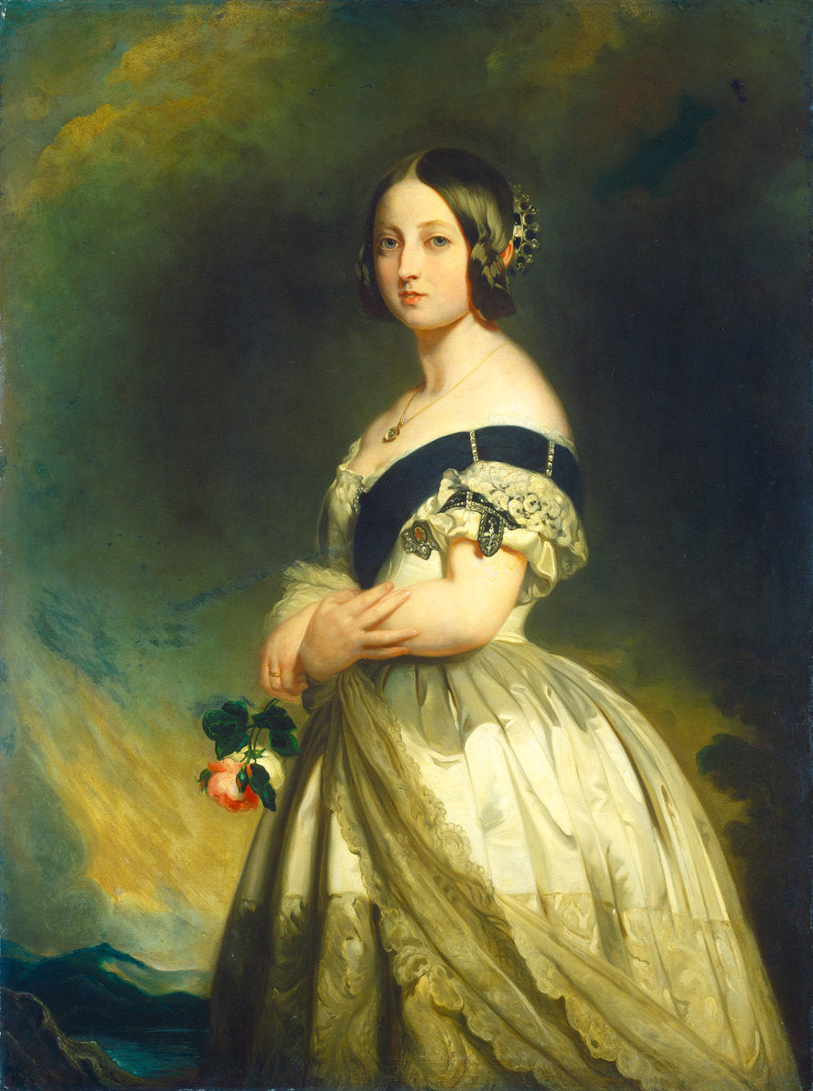 c. 1843 by Studio of Franz Xaver Winterhalter (Queen Victoria), 16X12"(A3)Poster Print