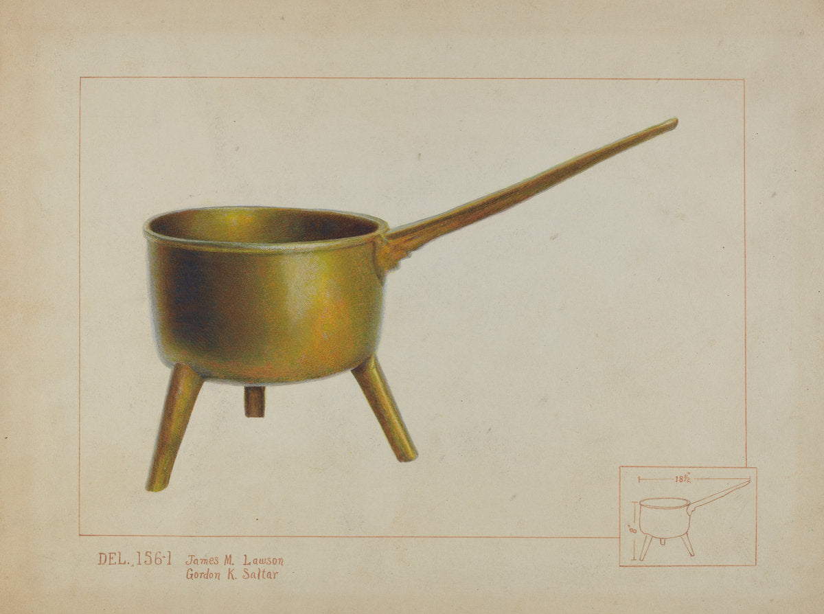 Pot with Legs by Irene Lawson and Gordon Saltar (American, active c. 1935), 16X12"(A3)Poster Print