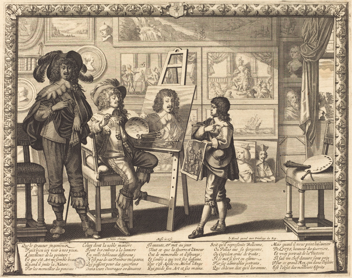 Le noble peintre by Abraham Bosse (French, 1602 - 1676), 16X12"(A3)Poster Print
