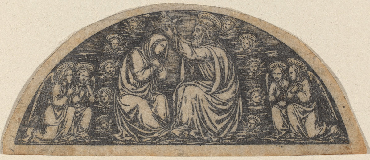 late 18th or early 19th century by Italian 18th or 19th Century (Coronation of the Virgin), 16X12"(A3)Poster Print