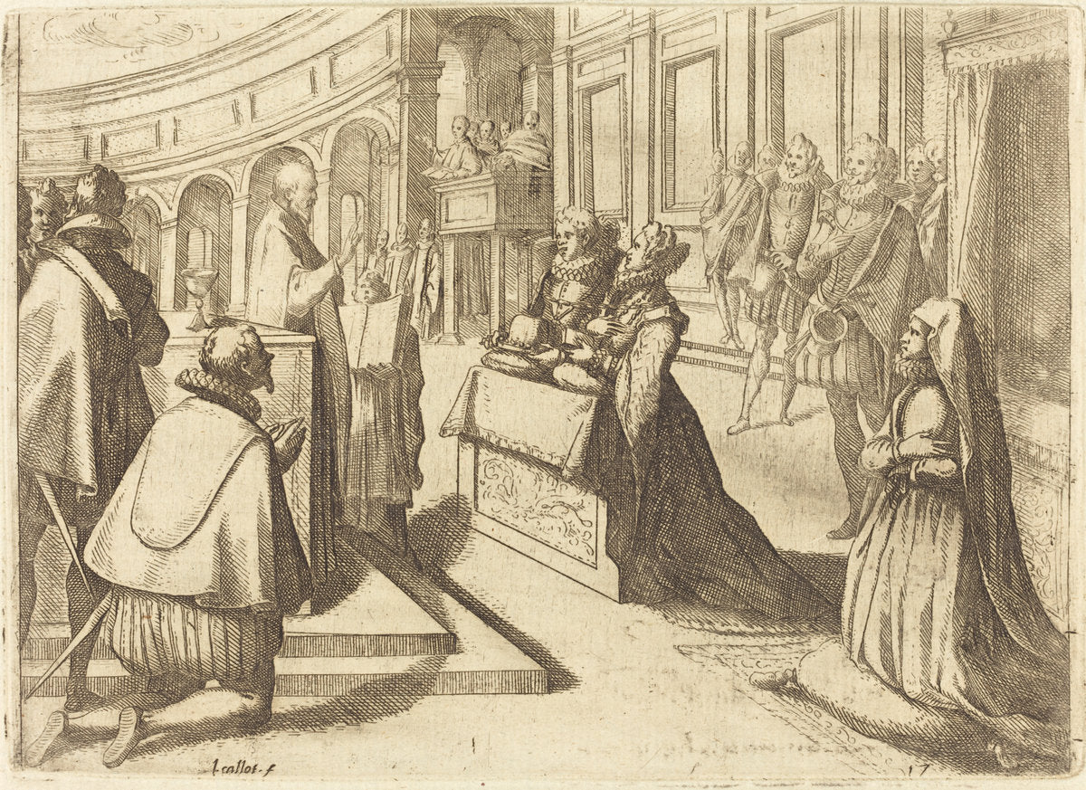 Marriage of Margaret of Austria and Philip III by Jacques Callot (French, 1592 - 1635), 16X12"(A3)Poster Print