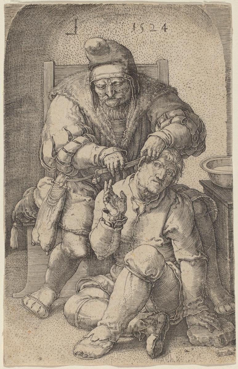 The Surgeon by Lucas van Leyden (Netherlandish, 1489/1494 - 1533), 16X12"(A3)Poster Print