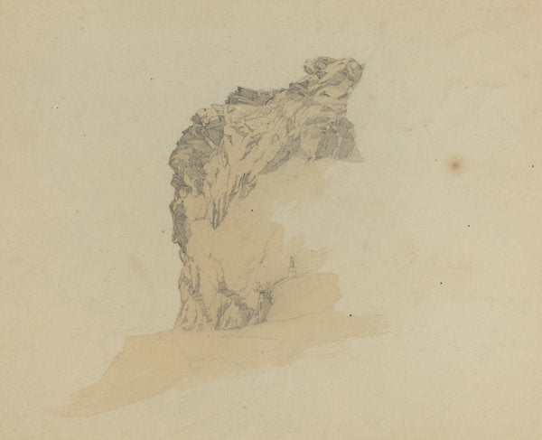 Study of Cliffs by Johann Christian Heerdt (German, 1812 - 1878), 16X12"(A3)Poster Print