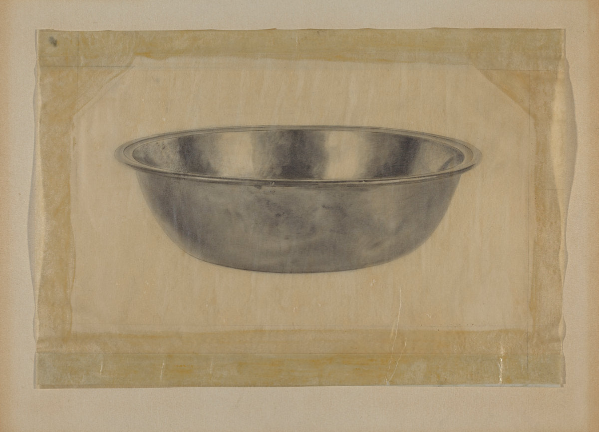 Pewter Basin by Harry Goodman (American, active c. 1935), 16X12"(A3)Poster Print