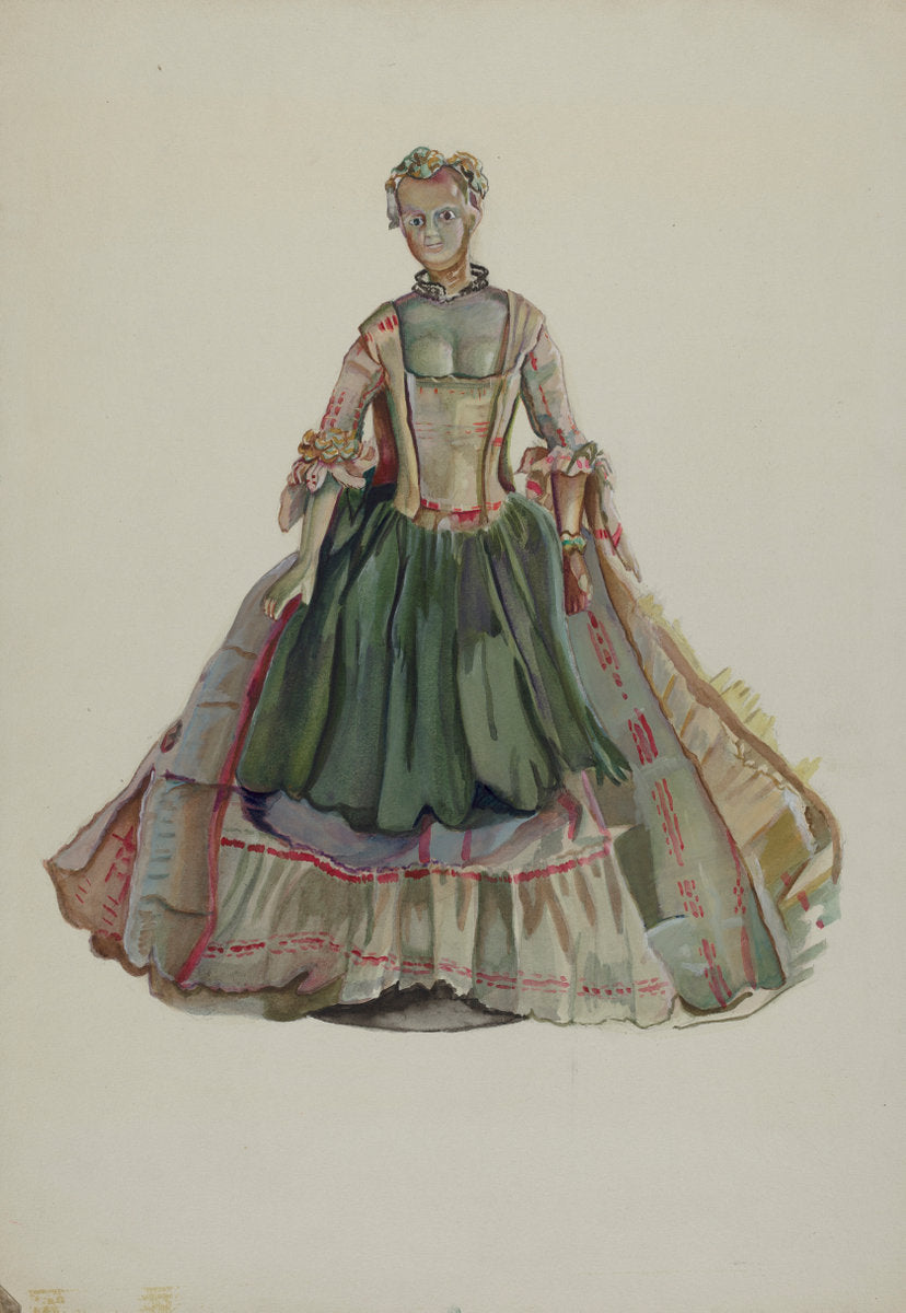 Fashion Doll by Gwyneth King (American, active c. 1935), 16X12"(A3)Poster Print