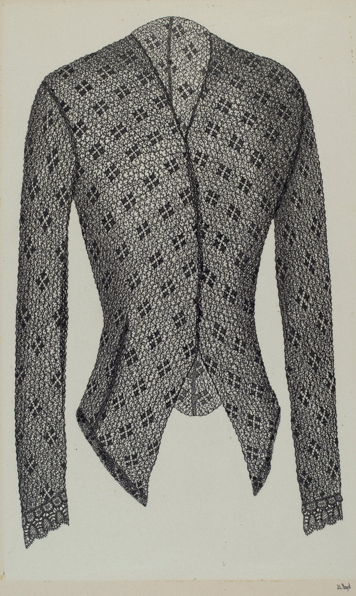 Black Lace Jacket by Joseph L. Boyd (American, active c. 1935), 16X12"(A3)Poster Print