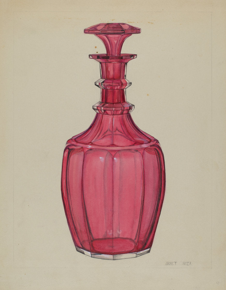 Carafe by Janet Riza (American, active c. 1935), 16X12"(A3)Poster Print