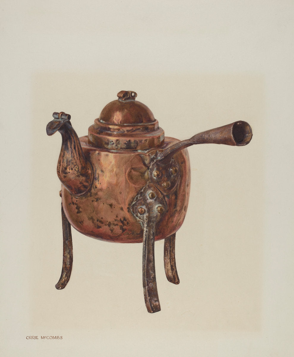 Copper Kettle by Orrie McCombs (American, active c. 1935), 16X12"(A3)Poster Print