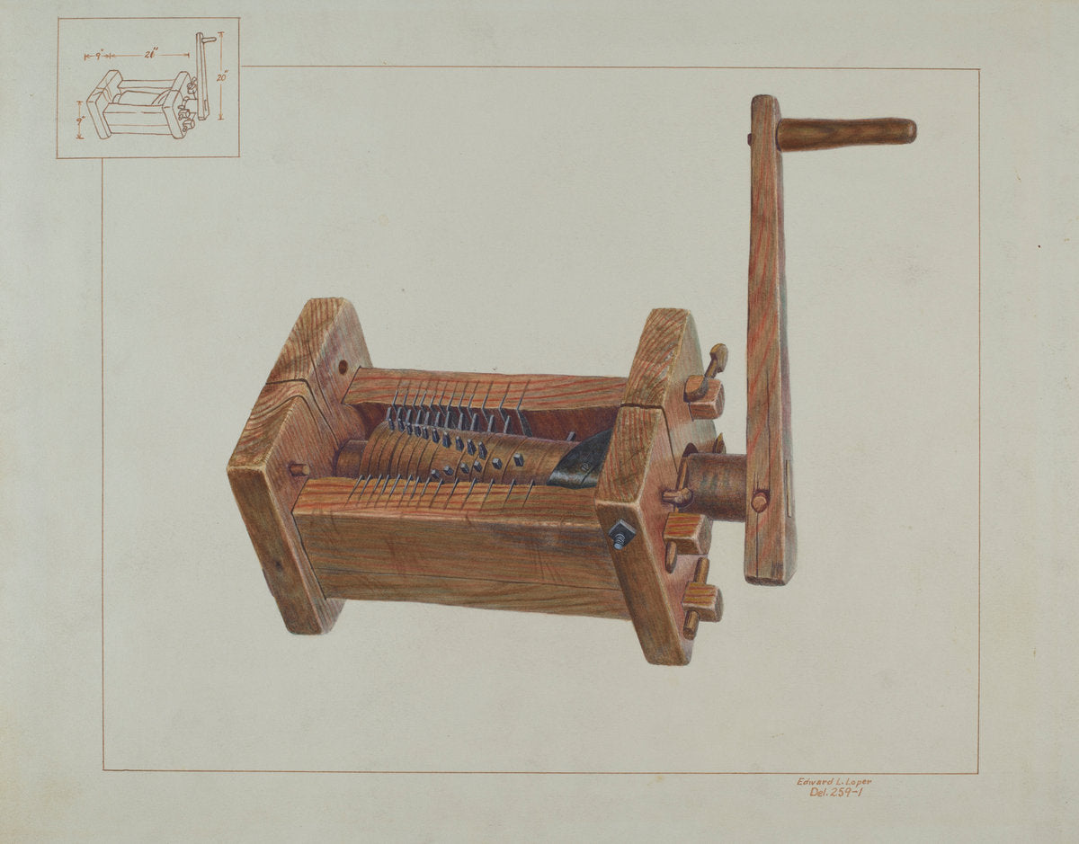 Sausage Grinder by Edward L. Loper (American, born 1916), 16X12"(A3)Poster Print