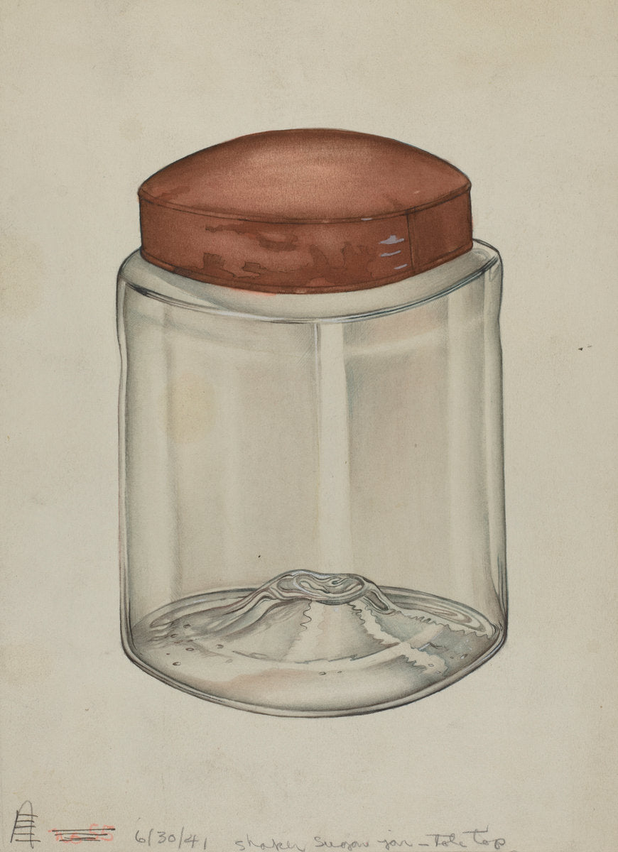 Shaker Sugar Jar by Charles Goodwin (American, active c. 1935), 16X12"(A3)Poster Print