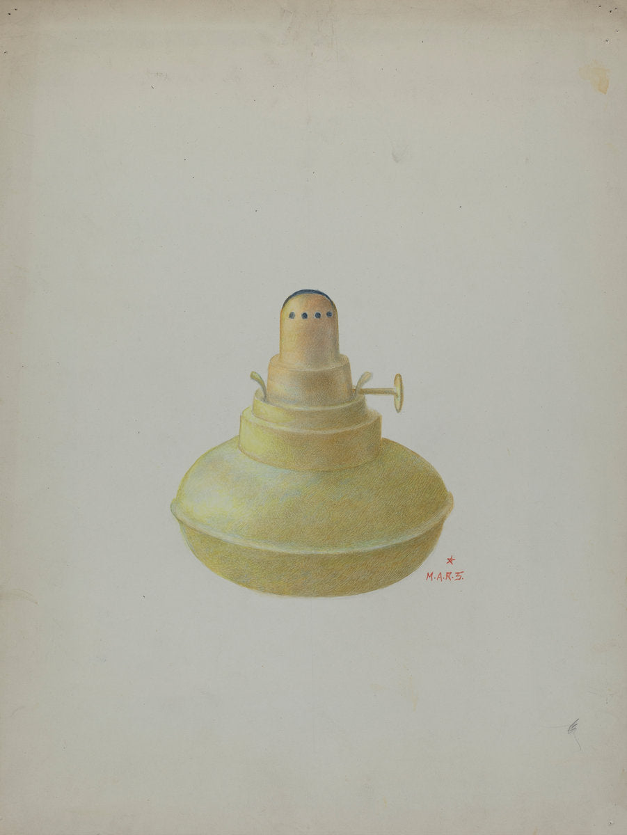 Lamp by Margaret Stottlemeyer (American, active c. 1935), 16X12"(A3)Poster Print