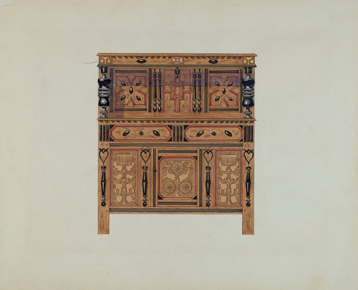 Hartford Cupboard by Martin Partyka (American, active c. 1935), 16X12"(A3)Poster Print