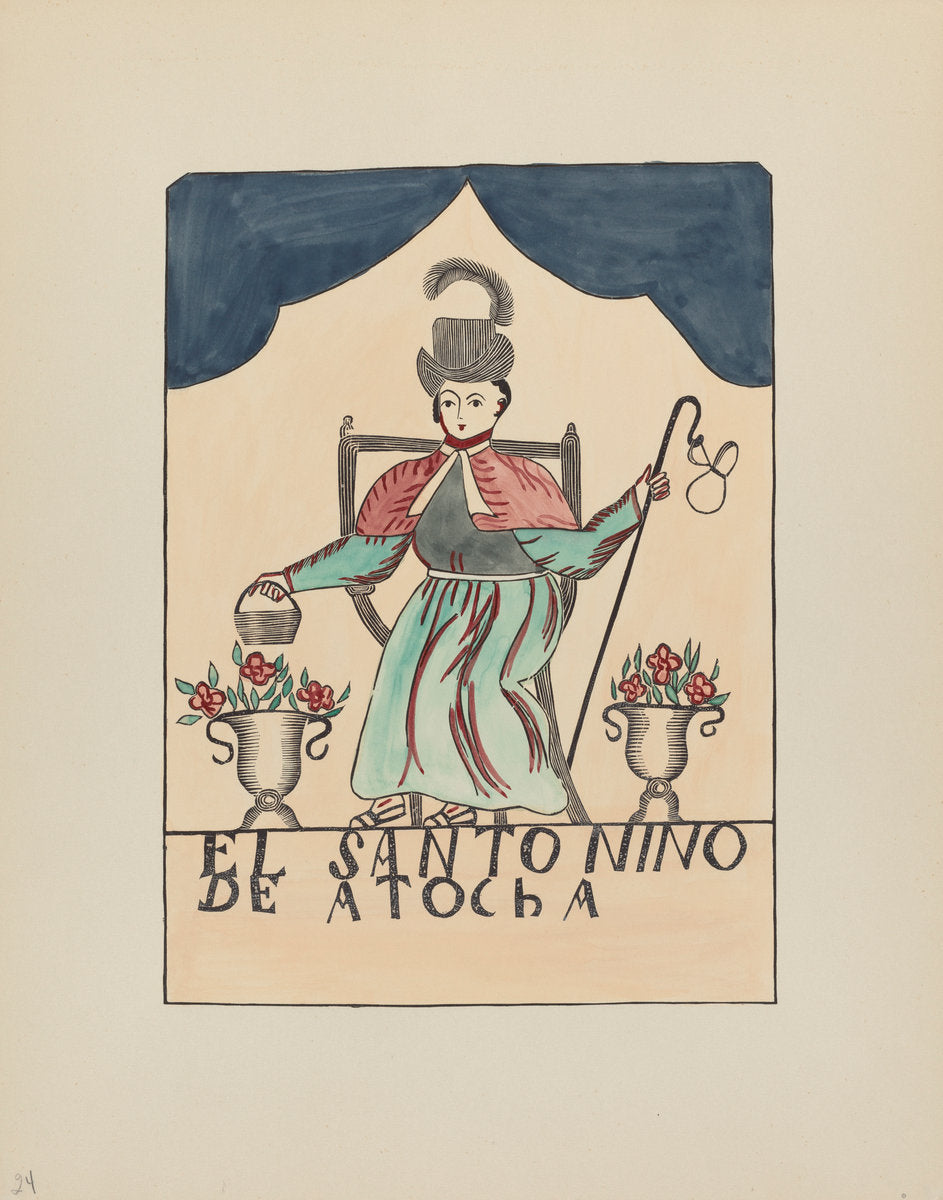 1935/1942 by American 20th Century (Plate 24: The Lost Child of Atocha: From Portfolio "Spanish Colonial Designs of New Mexico"), 16X12"(A3)Poster Print