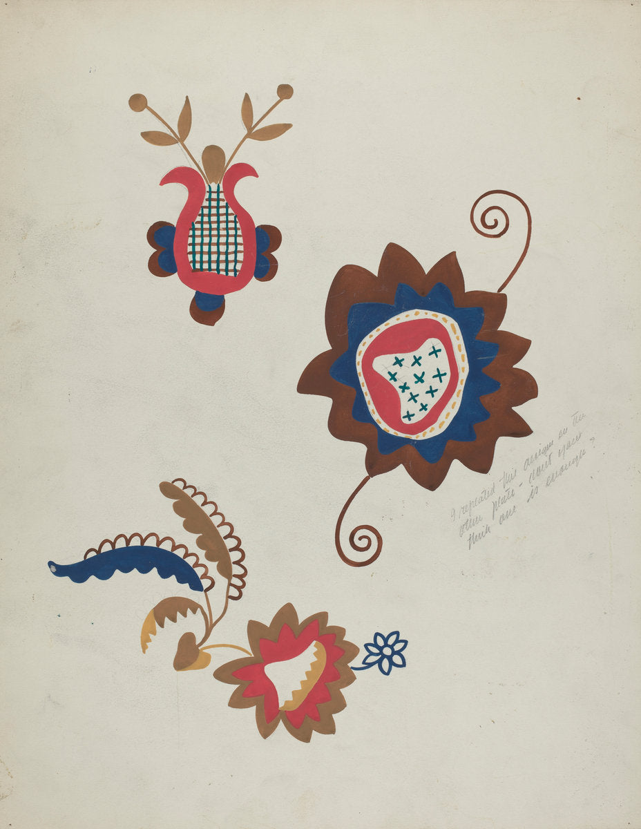 Colcha by Majel G. Claflin (American, active c. 1935), 16X12"(A3)Poster Print