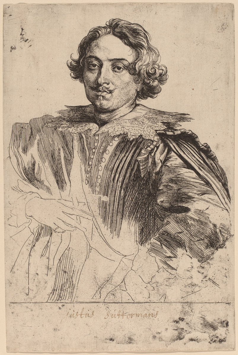 Justus Suttermans by Sir Anthony van Dyck (Flemish, 1599 - 1641), 16X12"(A3)Poster Print