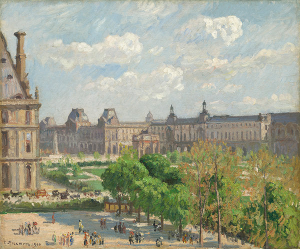 Place du Carrousel, Paris by Camille Pissarro (French, 1830 - 1903), 16X12"(A3)Poster Print