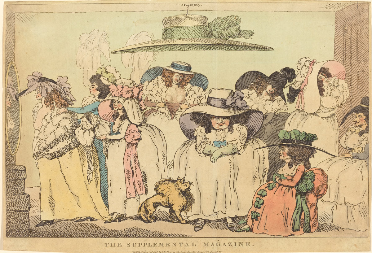 The Supplemental Magazine by Thomas Rowlandson (British, 1756 - 1827), 16X12"(A3)Poster Print
