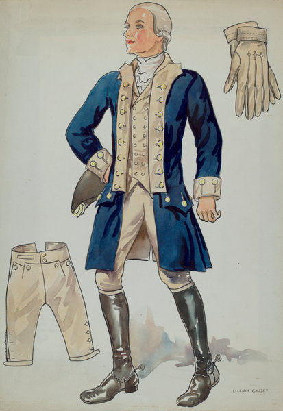 Man's Uniforms by Lillian Causey (American, active c. 1935), 16X12"(A3)Poster Print