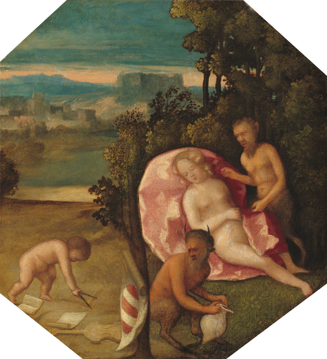 c. 1530 by Venetian 16th Century (Allegory), 16X12"(A3)Poster Print