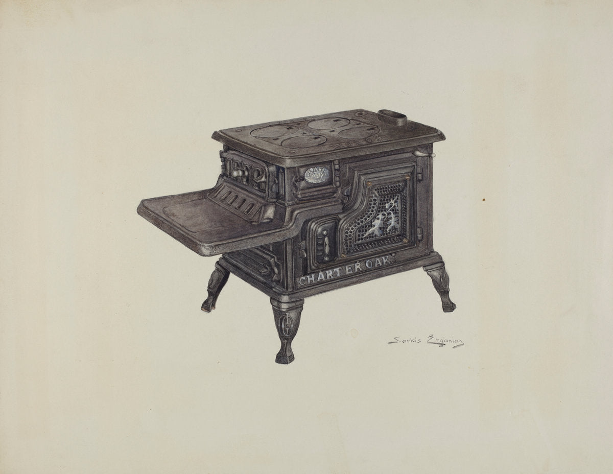 Stove by Sarkis Erganian (American, active c. 1935), 16X12"(A3)Poster Print