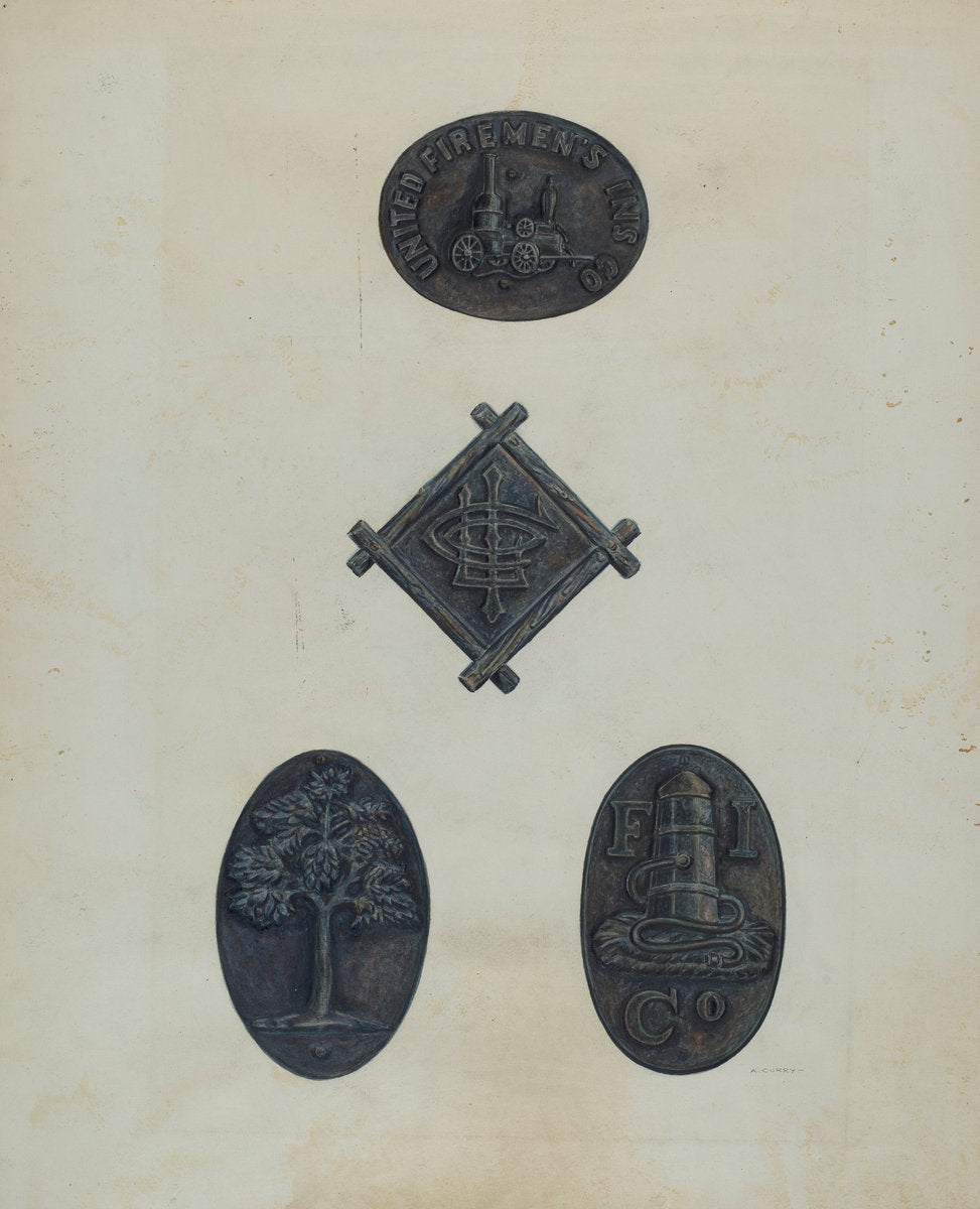 1935/1942 by American 20th Century (Firemarks), 16X12"(A3)Poster Print