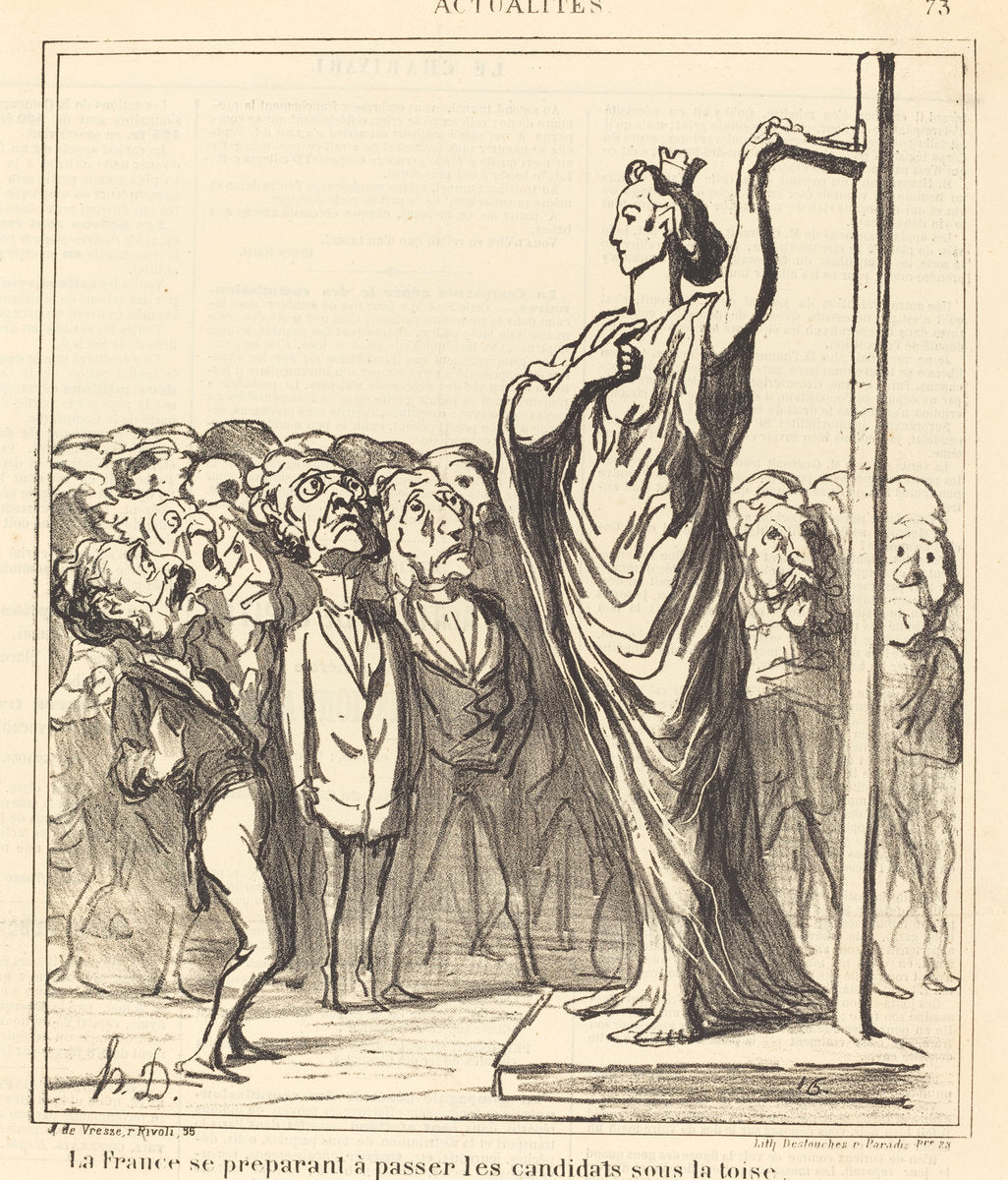 La France se préparant a passer... by Honoré Daumier (French, 1808 - 1879), 16X12"(A3)Poster Print