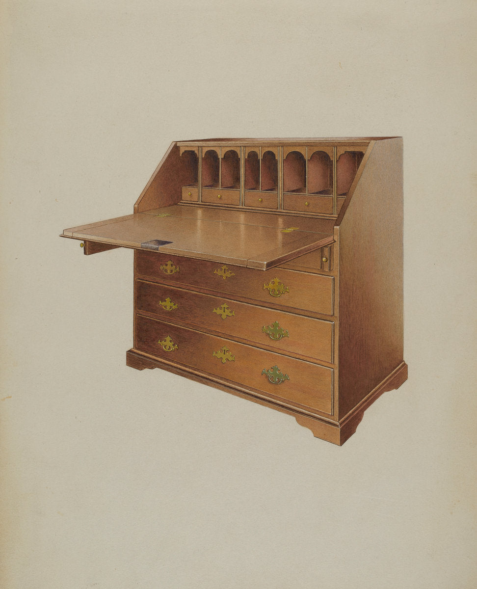 Desk by Albert Ryder (American, active c. 1935), 16X12"(A3)Poster Print