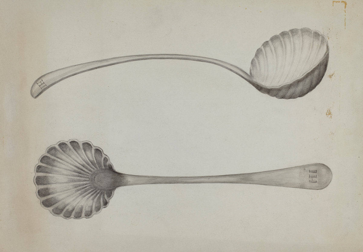 Silver Ladle by John R. Towers (American, active c. 1935), 16X12"(A3)Poster Print