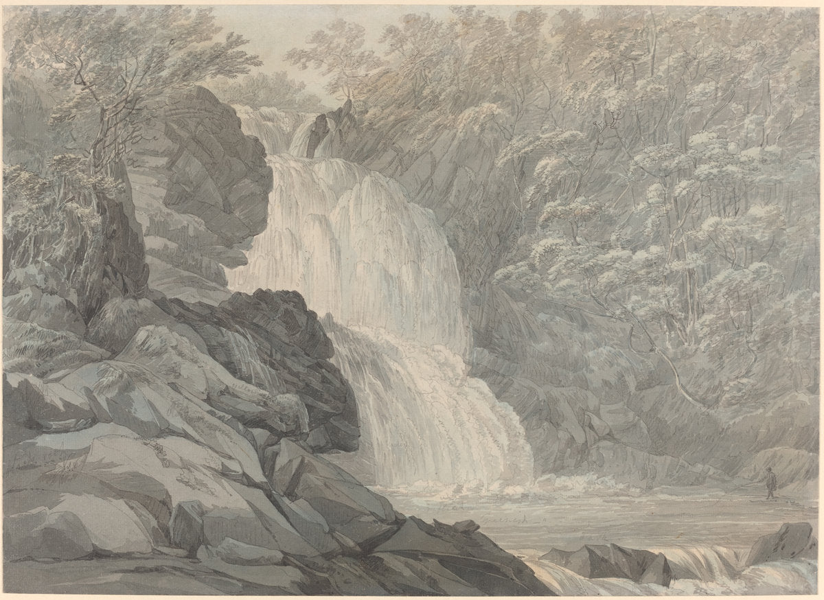 Mawddach Falls near Dolgelly by John Webber (British, c. 1750 - 1793), 16X12"(A3)Poster Print