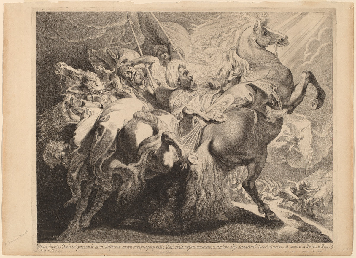 The Defeat of Sennacherib by Pieter Claesz Soutman after Sir Peter Paul Rubens (Dutch, 1580 - 1657), 16X12"(A3)Poster Print