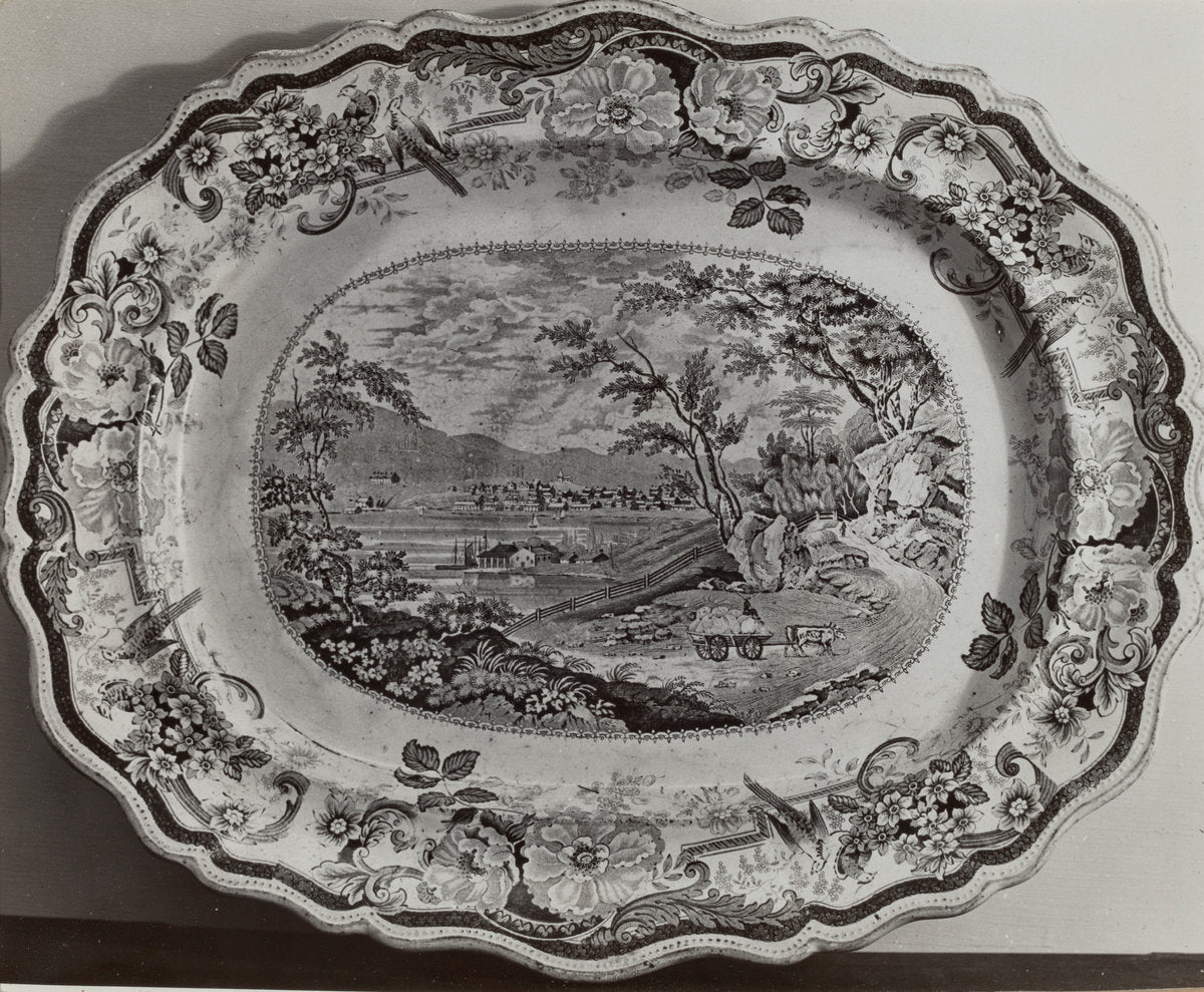Plate - "Newburgh on the Hudson" by Helmut Hiatt (American, active c. 1935), 16X12"(A3)Poster Print