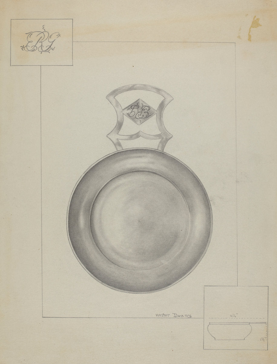 Silver Porringer by Hester Duany (American, 1891 - 1964), 16X12"(A3)Poster Print