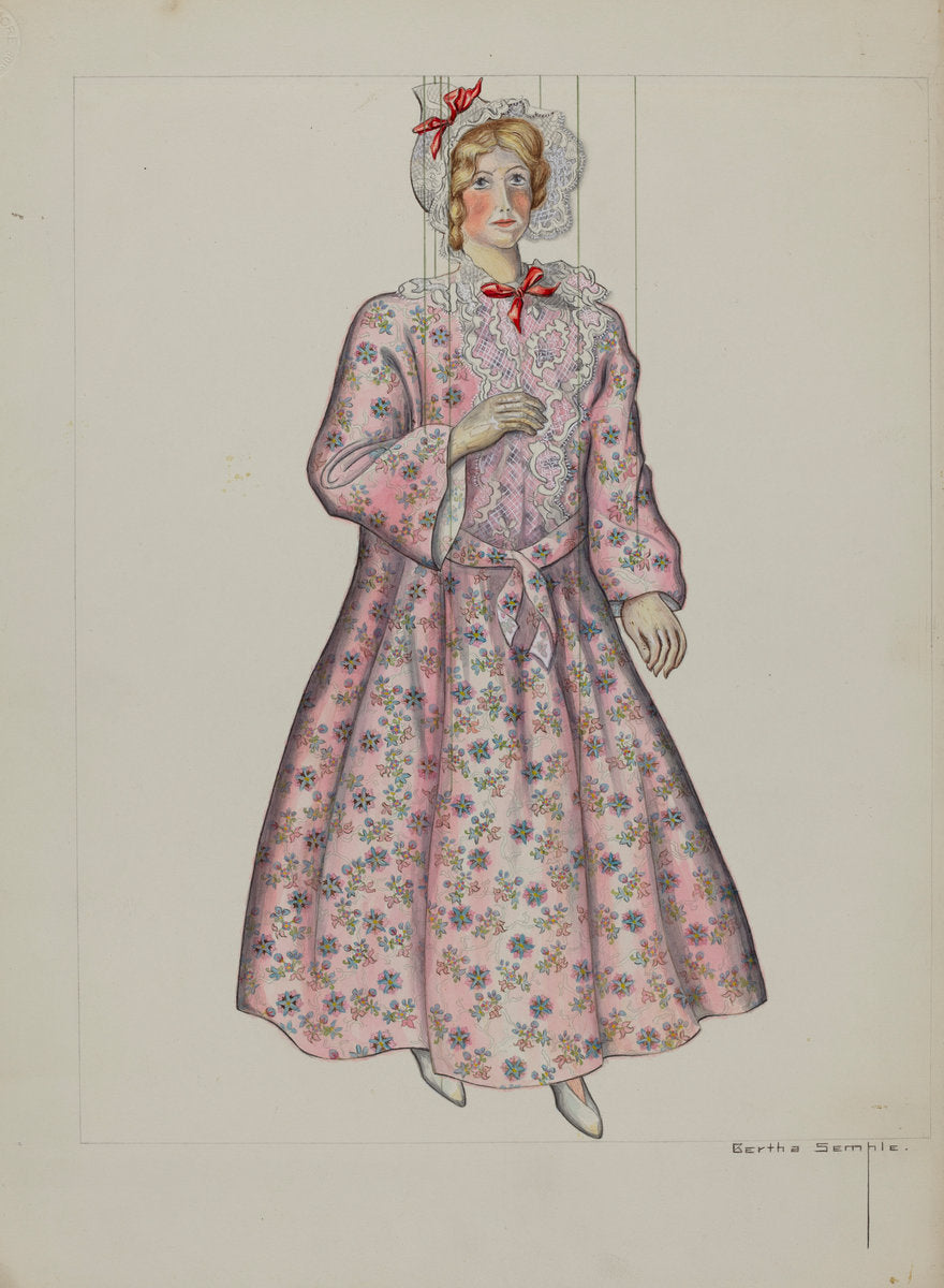 Puppet - "Mrs. Shelby" by Bertha Semple (American, active c. 1935), 16X12"(A3)Poster Print