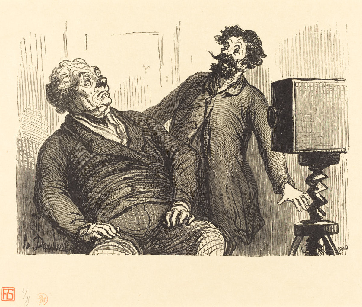 Photographes et photographies by Charles Maurand after Honoré Daumier (French, active 1863/1881), 16X12"(A3)Poster Print